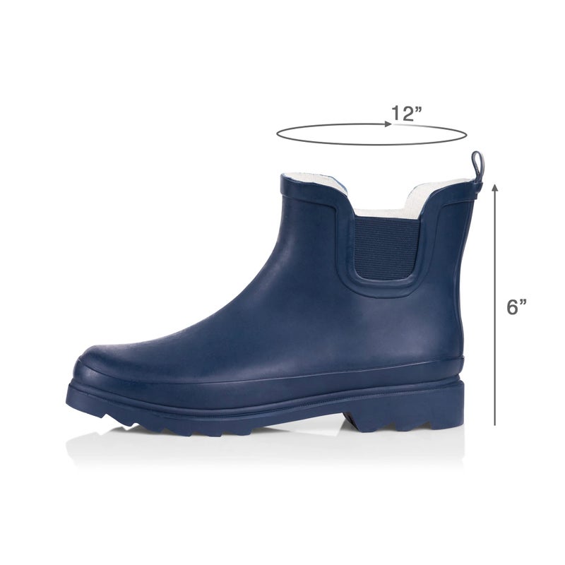NORTY - Womens Ankle Rain Boots - Ladies Waterproof Winter Spring Garden Boot runs Â½ size large Matte Navy Size 10 - Image 3